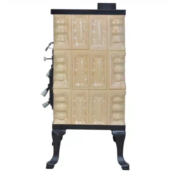 Sobă teracotă Cizmă mică Crem/Rustic, Portabil de încălzit și gătit pe lemne, 8kW - imagine 5