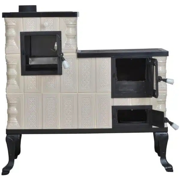 Csikó cserépkályha Krém Luxury, Fatüzelésű Cserépkályha jobbos/balos füst kivezetés, 10kW - Image 2