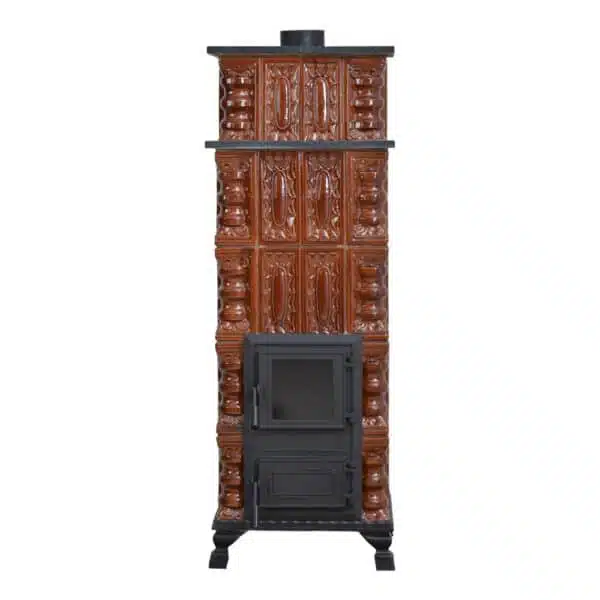 Sobă Teracotă Caro Natur 5R, Sobă de teracotă pe lemne cu Granit, 10kW - imagine 2