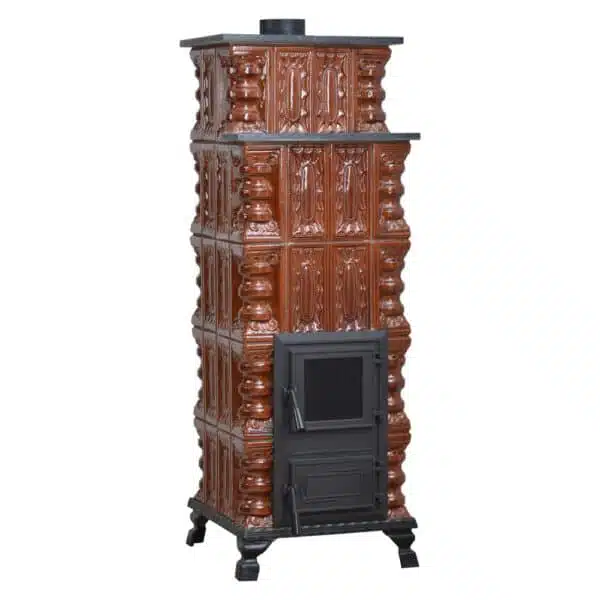 Sobă Teracotă Caro Natur 5R, Sobă de teracotă pe lemne cu Granit, 10kW - imagine 4