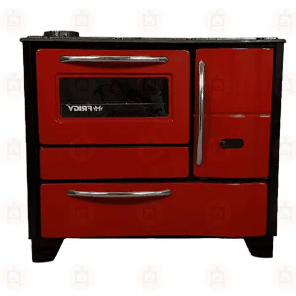 Sobă de gătit Frigy BK50, Roșu cu plită si cuptor, 7 kW 13