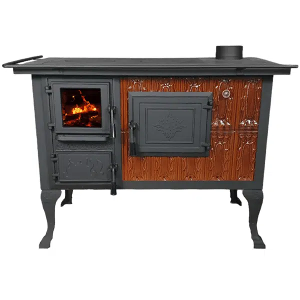 Teracotă Norbo Natur ușă sticlă, De gătit în cadru, picioare și ușă mat negru, 8kW 7