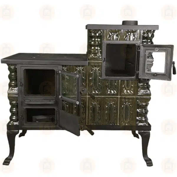 Teracotă Premium tip cizmă Verde, De incălzit și gătit cu ușa sticlă, 10kW 4