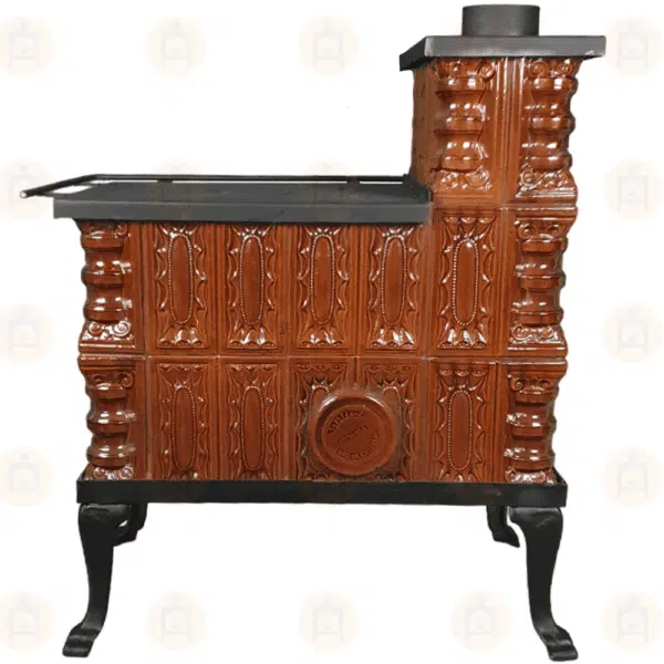 Teracotă Premium cizmă mică Maro/Natur, De incălzit și gătit cu ușa sticlă, 8kW 4