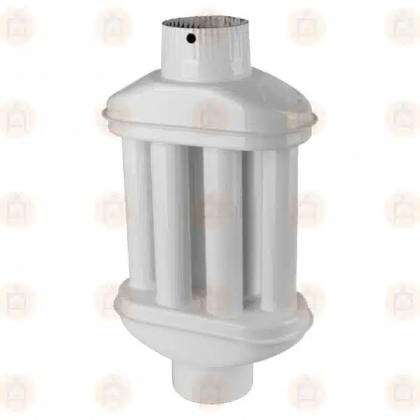 Burlan Recuperator Economizor emailat Alb,120mm Alb lucios - Image 3