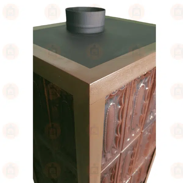 Sobă Teracotă Vulcano Maro 5R, În cadru cu ușă fontă, 10 kW 6