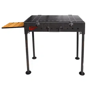 Grătar de grădina FM Premium cu cărbuni și lemn, portabil 58x30 cm