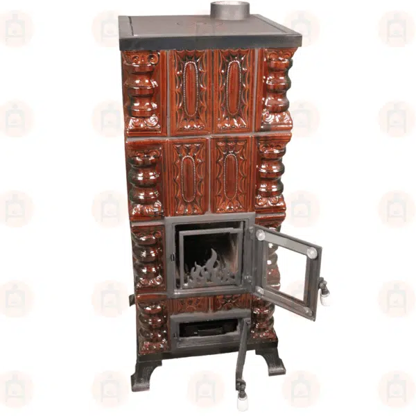 Sobă teracotă 4 rânduri, De încălzit Maro cu plită, 7 kW 3