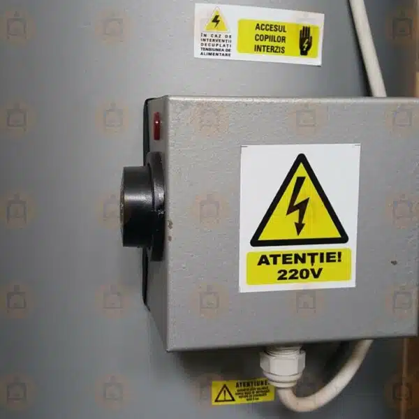 Ansamblu boiler 120L lemn/electric, focar ușă din fontă, 7,5kW, FM - imagine 9
