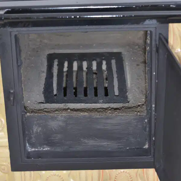 Sobă teracotă Crem Rustic tip cizmă, Teracotă Crem de incălzit și gătit cu ușă fontă, 8kW - imagine 8