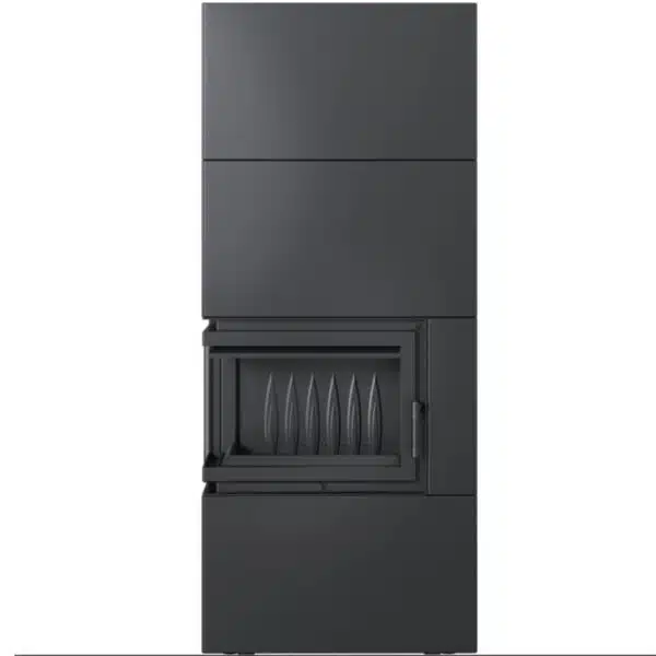 Șemineu complet Simplu BOX, 10kW Negru - imagine 3