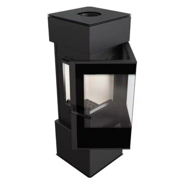 Șemineu Thor pe lemne, 8kW-10kW, din oțel - imagine 2