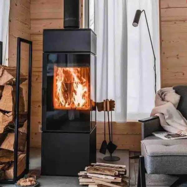 Șemineu Thor pe lemne, 8kW-10kW, din oțel - imagine 3
