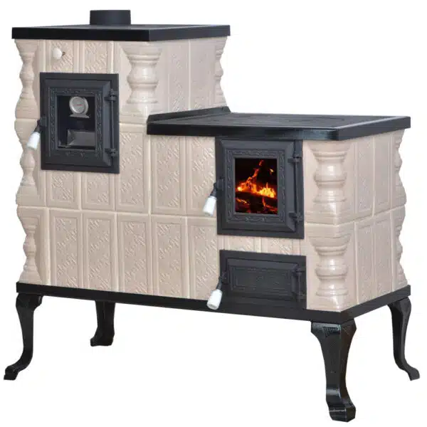 Sobă teracotă Tip Cizmă Toscana, De incălzit și gătit varianta stânga/dreapta, 10kW