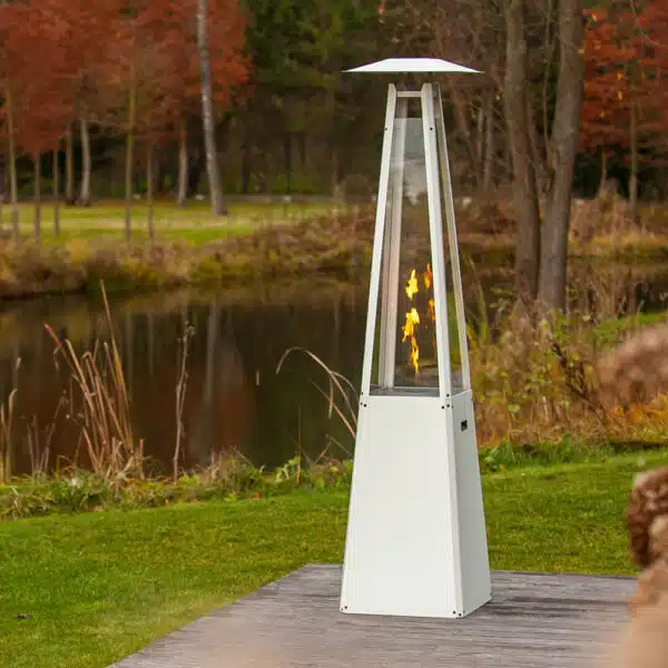 Încălzitoare terasă umbrella Alb, 12kW, Încălzitor de terasă pe gaz - imagine 5