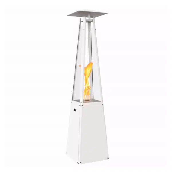 Încălzitoare terasă umbrella Alb, 12kW, Încălzitor de terasă pe gaz