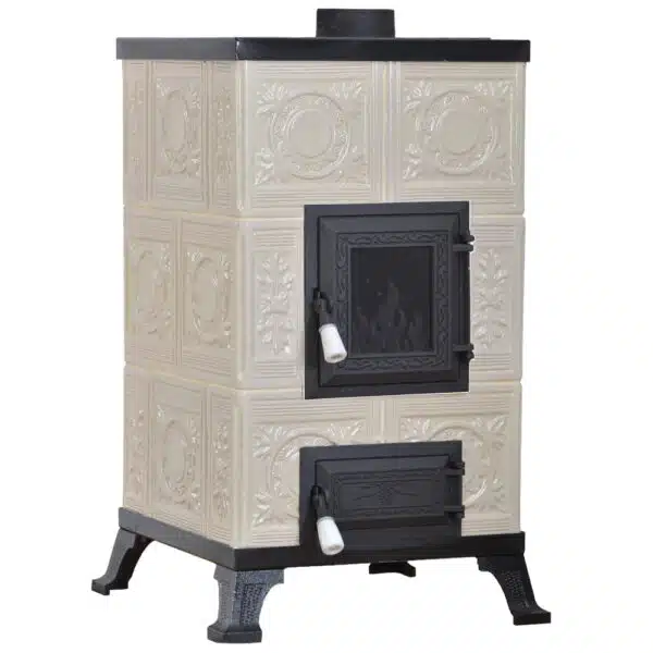 Sobă teracotă Azteca 3R, De încălzit cu 3 rânduri pe lemne, Cu plită, 5kW - imagine 4