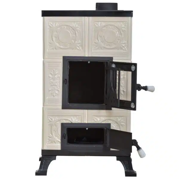 Sobă teracotă Azteca 3R, De încălzit cu 3 rânduri pe lemne, Cu plită, 5kW - imagine 3