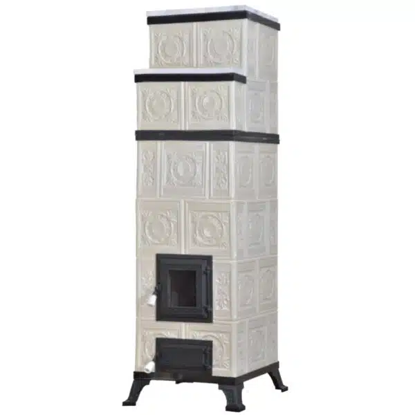 Azték Cserépkályha 6 soros, 10kW, Fehér márványlappal - Image 5