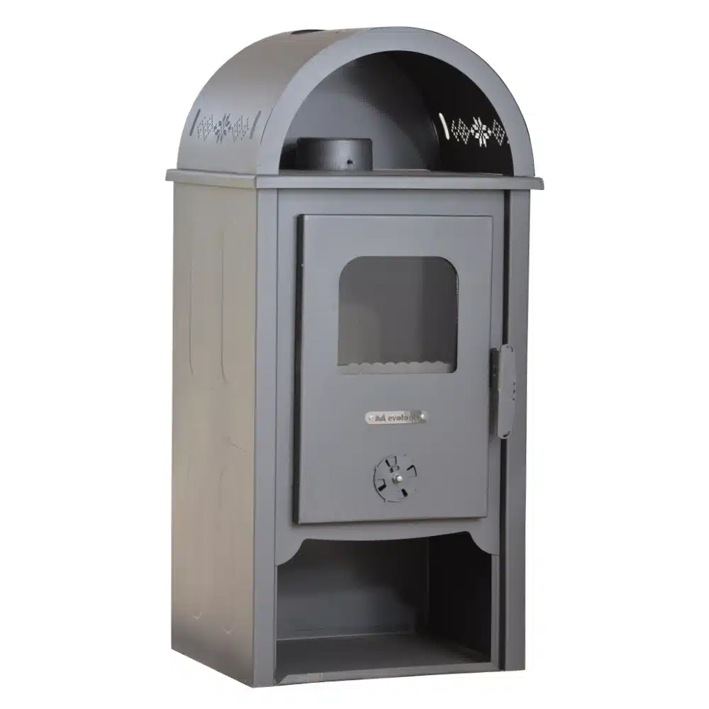 Șemineu Evotools 7kW cu boltă, pe lemne și brichete, randament 85.74% - imagine 4
