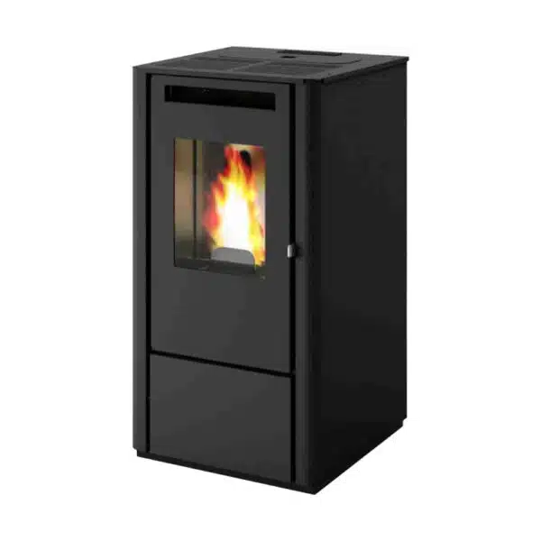 Șemineu Thelma CARBON pe peleți, 9,5KW, cu modul WI-FI