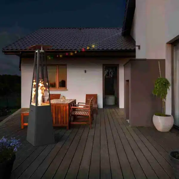 Încălzitoare terasă umbrella Negru, 12kW, Încălzitor de terasă pe gaz - imagine 4