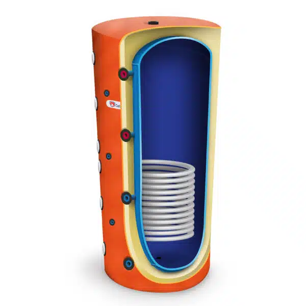 Puffer izolat Celsius 1500L, Cu înălțime 1910 mm, Rezervor de Acumulare cu serpentină din Inox - imagine 2