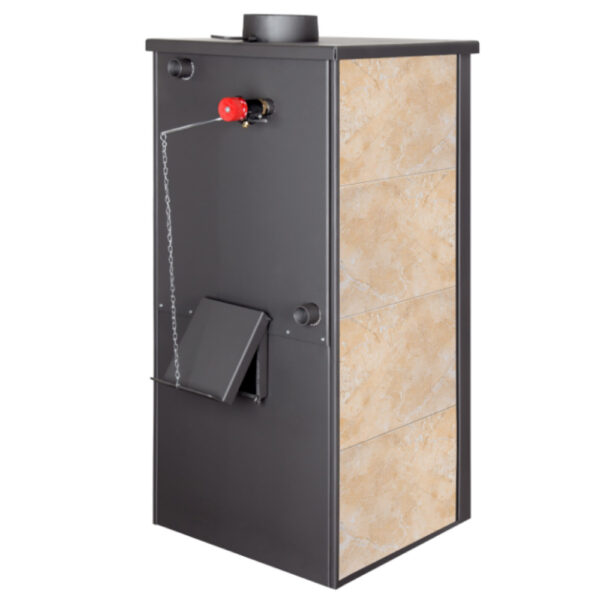 Termoșemineu tip centrală Alpina 30KW, pe lemne și bricheți, Crem, P-T - imagine 2