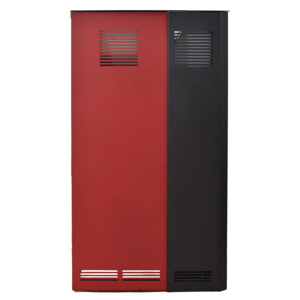 OPTIMA 10kW piros pelletkályha, öntvény égéstérrel, belső ventilátorral - Image 4