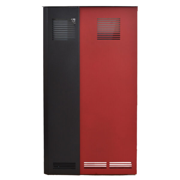 OPTIMA 10kW piros pelletkályha, öntvény égéstérrel, belső ventilátorral - Image 5