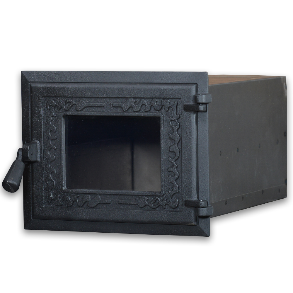 Cuptor fontă cu geam termorezistent, 700C, pentru sobe