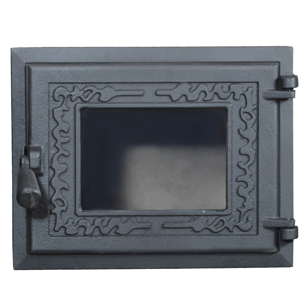 Cuptor fontă cu geam termorezistent, 700C, pentru sobe - imagine 2