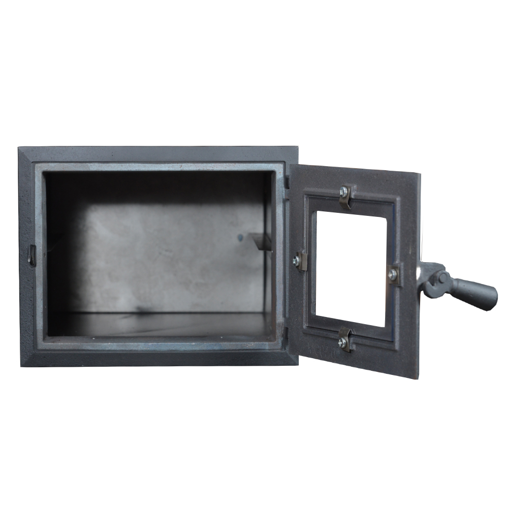 Cuptor fontă cu geam termorezistent, 700C, pentru sobe - imagine 3