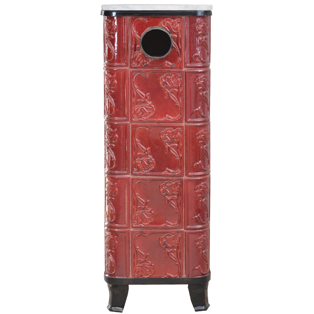 Sobă Teracotă ROZA Bourgogne 5RG, Sobă de teracotă pe lemne cu marmură, 9kW - imagine 8