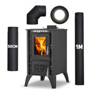 Șemineu fontă Iglo, 10,6kW, + Piese Racordare