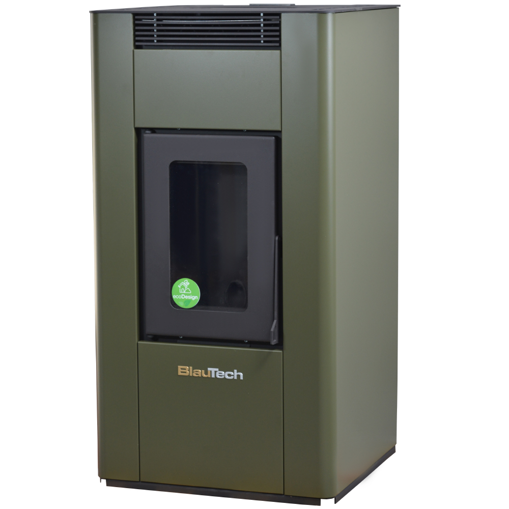 Termosemineu pe peleți Blautech Oliv, tip centrală, 23kW, cu modul de WI-FI
